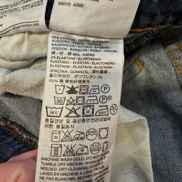 Levis 559 Mens Relaxed Straight Leg Jeans Dark Wash Blue Stretch 36x30 - Picture 4 of 9